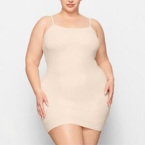 Skims FITS EVERYBODY Slip Mini Dress Sand Cream Xsmall Xs NWT